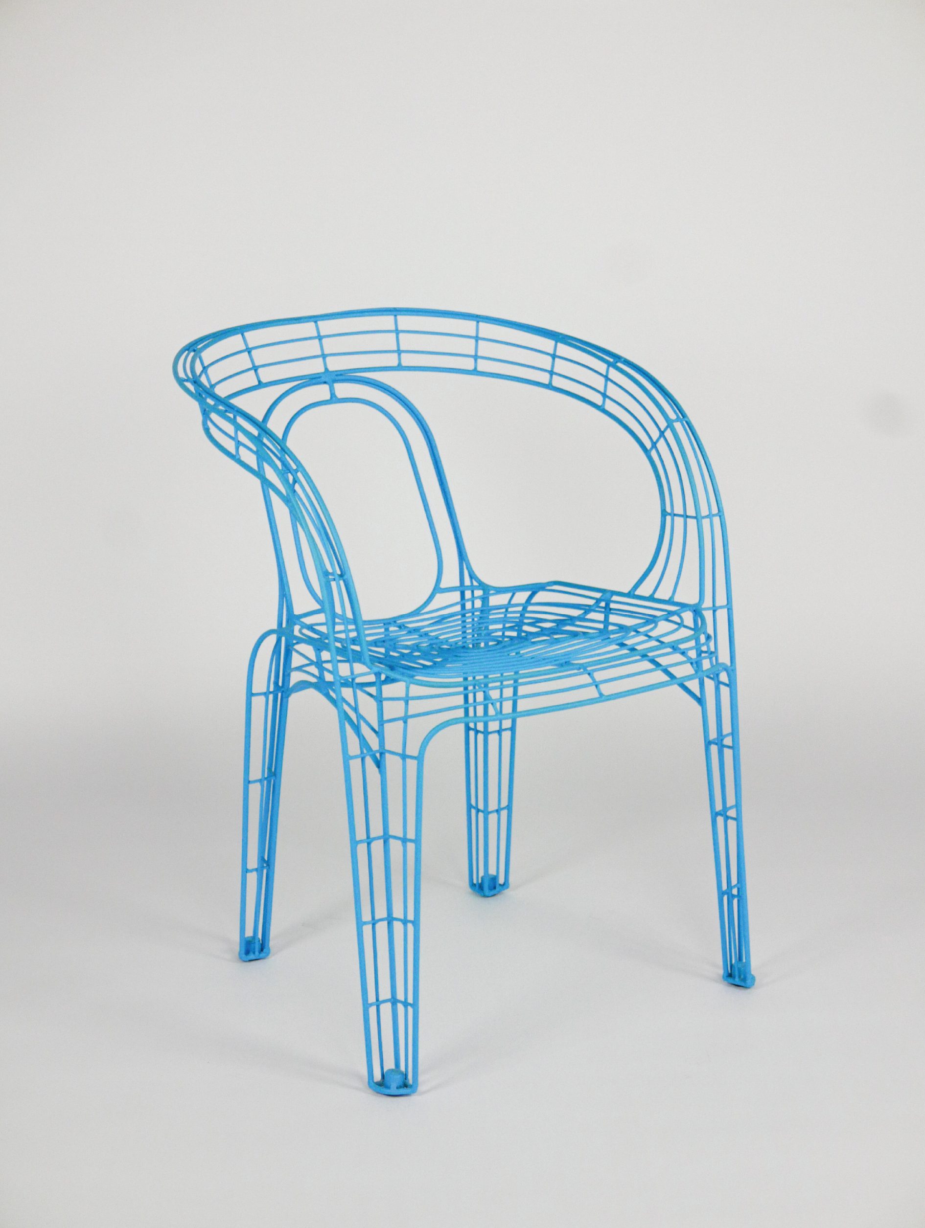 Pamela Wire Chair - Lake Blue-01