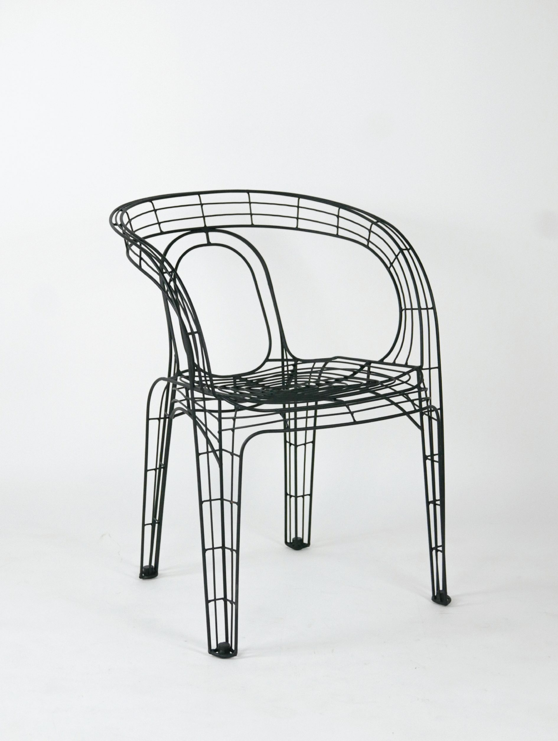 Pamela Wire Chair - Textured Black-01